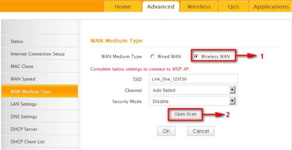 2. Select the wireless network you wish to connect, say,