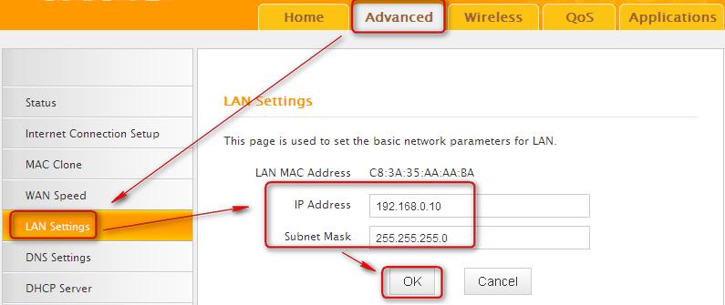 Router 1: LAN IP: 192.168.0.1; Subnet Mask: 255.255.255.0; Router 2: LAN IP:192.