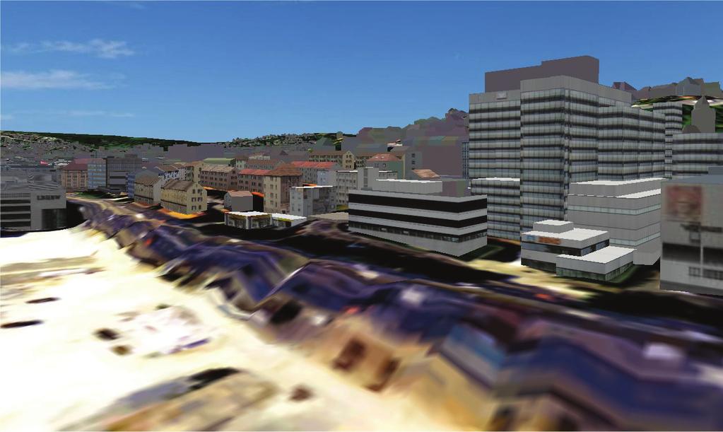 292 Haala Figure 7: Visualisation of a street region based on using low-resolution DTM.