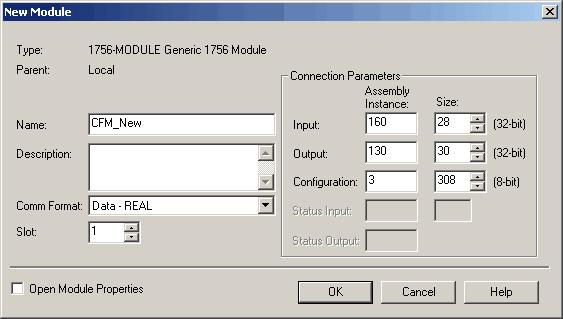 152 Configure Output Behavior with RSLogix 5000 Version 16 and Earlier Configure a 1756-CFM Module for Use in an Existing Application Complete this configuration process if you are using the 1756-CFM