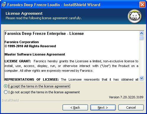 Installation Overview 15 2. Read and accept the license agreement. Click Next. 3.