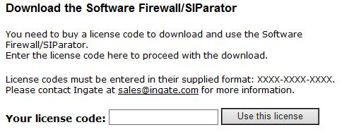 7 above to see the web GUI of the software SIParator, many times without using the license, but applying the license can only be done once it must be done on the machine you intend to use.