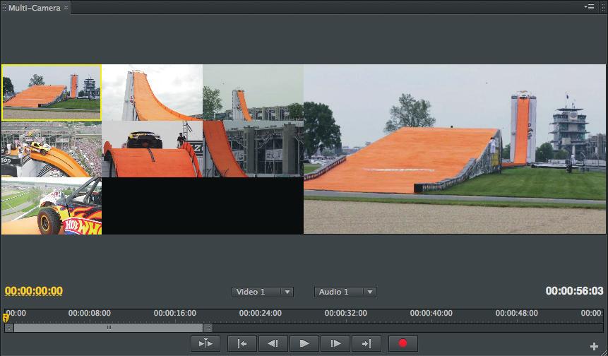 In Adobe Premiere Pro CS6, the process of creating a multi-camera sequence has been greatly simplified, and enabling more than four multicam angles is easy and straightforward.
