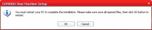Save any unsaved data and click 'OK' to restart the system. If you want to restart the system at a later time, click 'Cancel'.