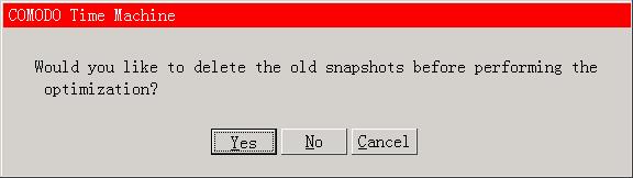 (you can give a name to indicate the situation when the snapshot is taken e.g., before installing the xyz application.