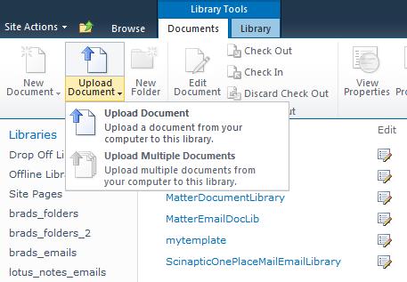 CONFIGURING SHAREPOINT LIBRARIES FOR EMAIL METADATA Colligo provides a sample list template file that can be used to create a sample testing document library.