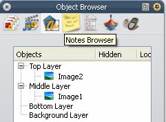 4. Once you find the object you want to be able to erase, in the Object Browser, drag it up to the top layer, and