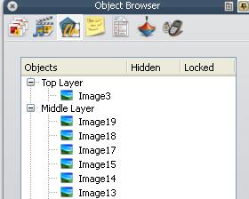 To figure out which item is which in your Object Browser, click on the object on your Flipchart page, and its name will be highlighted in the object browser.