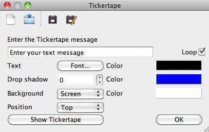 Tickertape To access tickertape: Go to Tools on your toolbar, scroll down to More Tools... then go over and down to Tickertape.