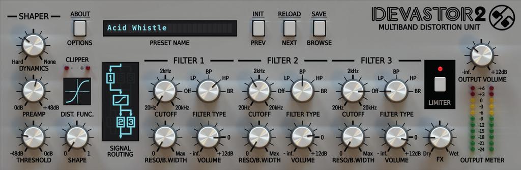 OVERVIEW Overview Devastor is a multiband stereophonic distortion effect unit.
