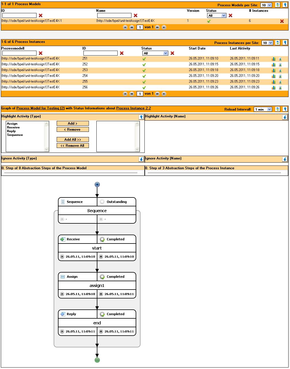 7 Discussion and Outlook 70 Figure 24 Screenshot of the application inside the WSO2 Carbon framework At the time