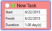 The symbol for Constraint Type in the Indicator column will appear in front of the task name and in the Task Information window you can view the necessary information.
