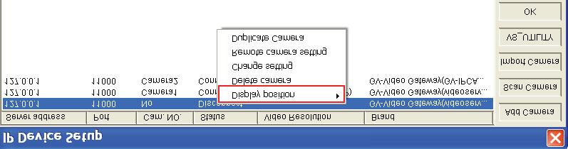Click the Add Camera button. This dialog box appears. 8. Click OK to exit all open dialog boxes. The IP camera from the GV-Recording Server is now displayed at specified channel.