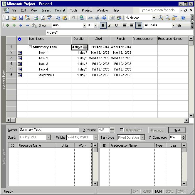 PAGE 65 - PROJECT 2003 - FOUNDATION LEVEL MANUAL Using the Calendar View Applying the Calendar View The calendar view is useful