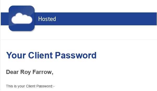 A second will be sent to provide the password unless they are already a client user (i.e. Integrator, Receptionist etc.