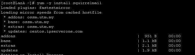 Install and configure squirrelmail Remove default set