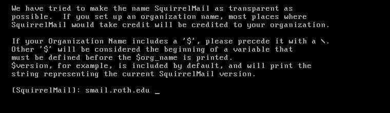 Type squirrelmail name: for
