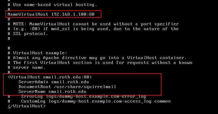 Create Virtual host Vi /etc/httpd/conf/httpd.
