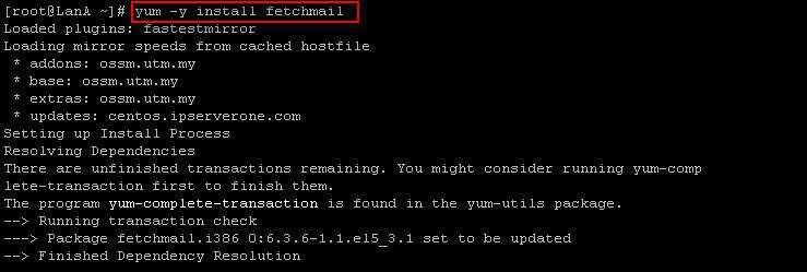 Fetchmail Install service