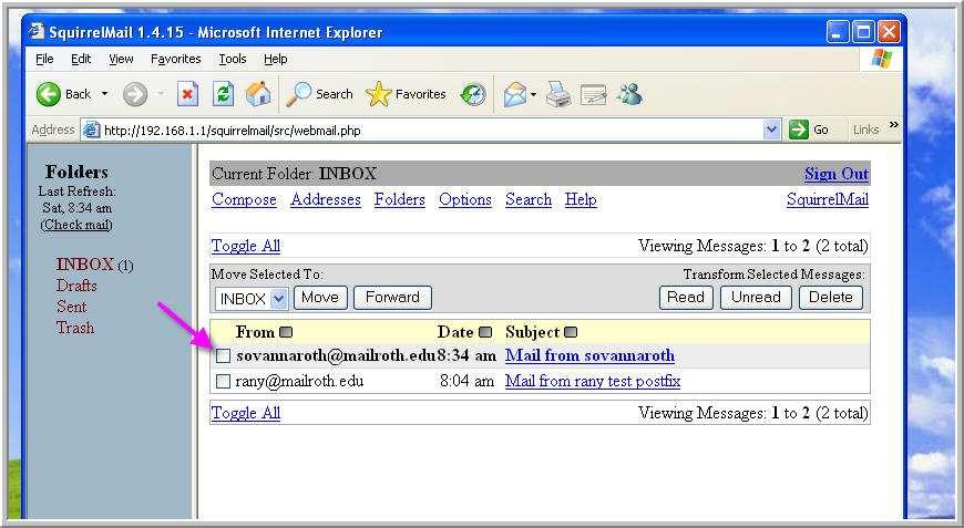 Logon web mail with other user