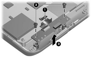 3. Remove the wireless switch board (3).