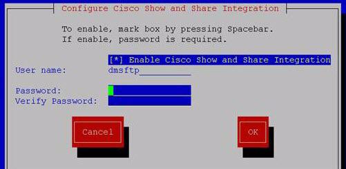 screen, select Enable Cisco Show and Share Integration.