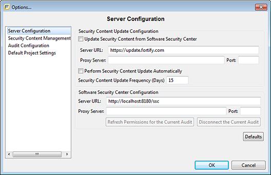 Configuring Security Content Updates If the analysis plugin component is installed, you can specify the server information to use to update security content. To configure security content updates: 1.