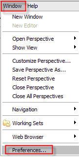 ibm.com/developerworks developerworks Figure 28. Default setting Set options for the Data perspective 1. On the file menu bar, select Window > Preferences. Figure 29. Preferences 2.