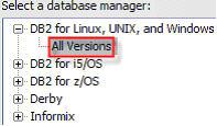 ibm.com/developerworks developerworks 2. In the Select a database manager pane, expand the DB2 for Linux, Unix, Windows folder.