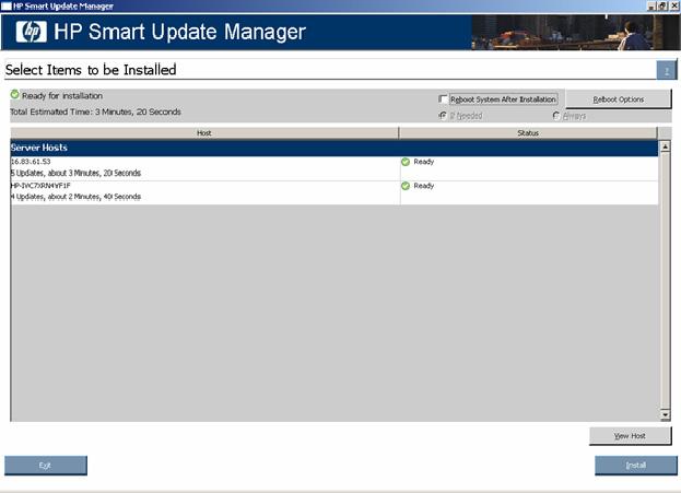 NOTE: If a TPM is detected and enabled, an HP Smart Update Manager pop-up warning message appears after the Discovery Progress screen. You must read the message and determine how to proceed.