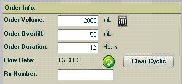 Figure 4-9 Cyclic Rate Indicator To enter an infusion rate other than the default 1hr taper up and down you will have to manually calculate your infusion rates for your tapering schedule.