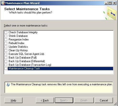 To access the Maintenance Plan Wizard, in SQL Server Management Studio, expand Management, right-click Maintenance Plans, and select Maintenance Plan Wizard.