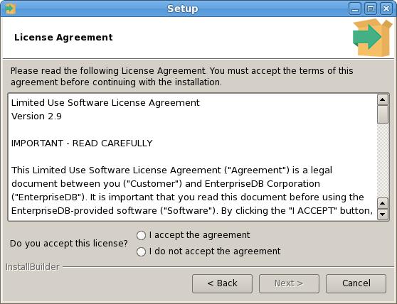 Figure 3.37 - The License Agreement.