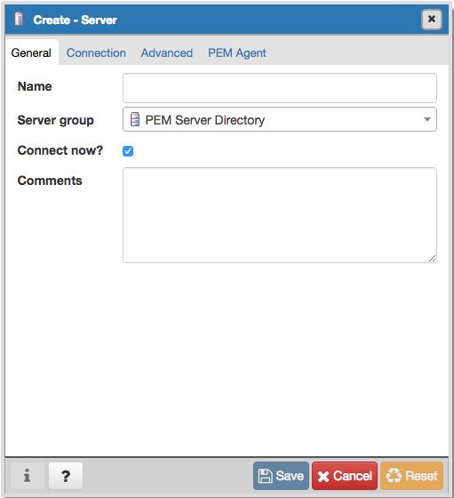 Figure 4.3 The General tab. Use the fields on the General tab to describe the general properties of the server: Use the Name field to specify a user-friendly name for the server.