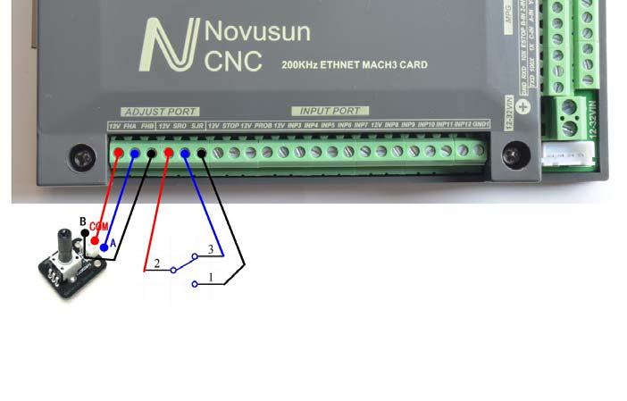 12. PNP 3 lines Proximity Switch connection drawing 2.2.8 Parameter adjust interface By this adjust interface,user can use a muti-position switch and