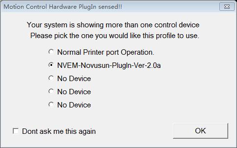 Plugin selection dialog Choose our plugin NVEM_Novusun-PlugIn---Ver- 2.0a Then press OK.