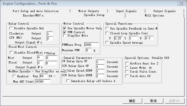 Chapter4 Setting of software Click Spindle Setup switch to the spindle settings page. See as Figure4-13. Figure4-13. Spindle Settings dialog www.chinaplccenter.