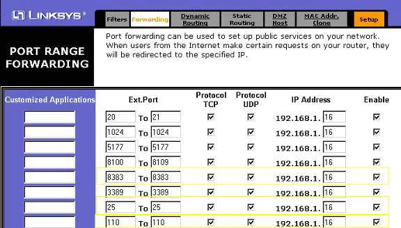 Step 6 - DNS and Your Router Make sure your DNS records ("MX" and "A" Records) point to the router's external IP address.