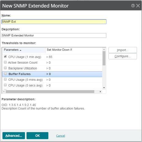 SNMP Extended SNMP Extended monitor utilizes SNMP to gather specific information about the functions of multiple OIDs by querying the group to verify they return an expected value and allows you to