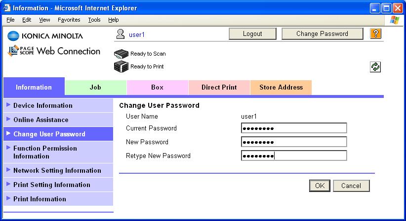 User Operations 3 <From PageScope Web Connection> 0 For the logon procedure, see "Performing user authentication" on page 3-.