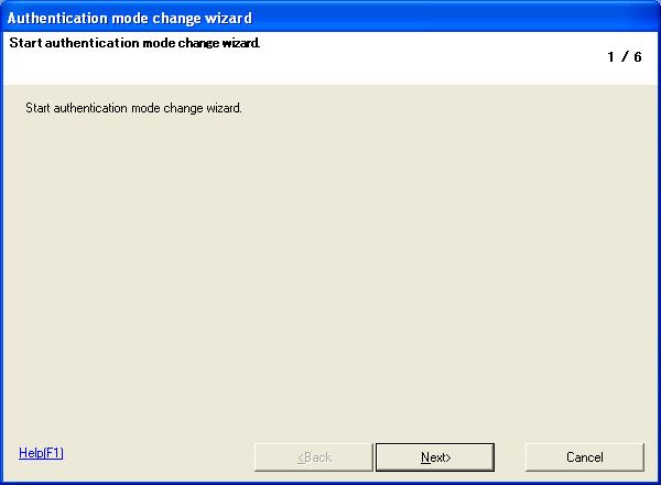 Application Software 4 4.1.3 Changing the authentication mode Note Changing the Account Track setting erases all user and account information data that has previously been registered.