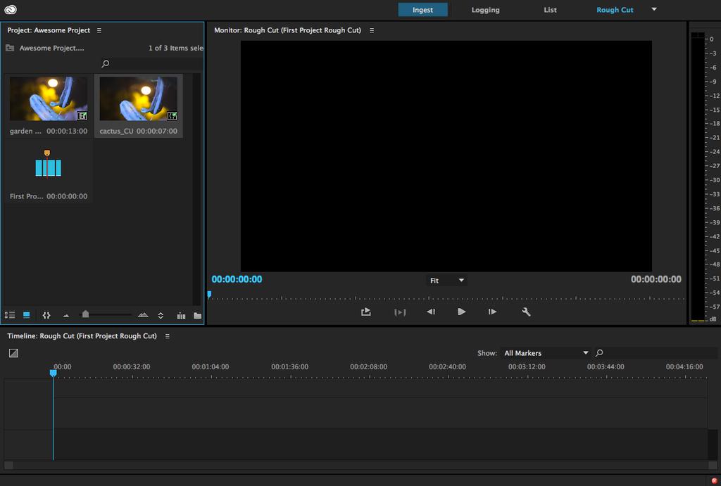 A rough cut simply helps to speed up the editing process in Premiere.