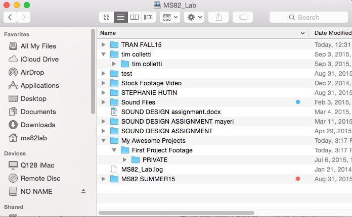In this example, the My Awesome Projects is the parent folder where all the SD card copied files will be stored, and the subfolder is First Project Footage is for the specific project.