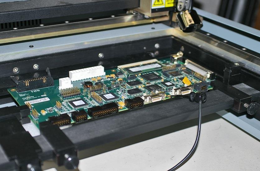 Mounting a PCB in an Access Prober Before software functions relating to an Access Prober can be performed, the PCB under test must be mounted into the Prober test area.