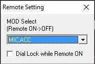 F. Remote Control program on REMOTE PC File/remote setting.