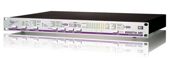 The ROSETTA 800 gives you eight channels of 24-bit AD/DA conversion at sample rates of up to 192k along with Apogee s SoftLimit, UV22HR, and advanced Intelliclock features providing a more affordable