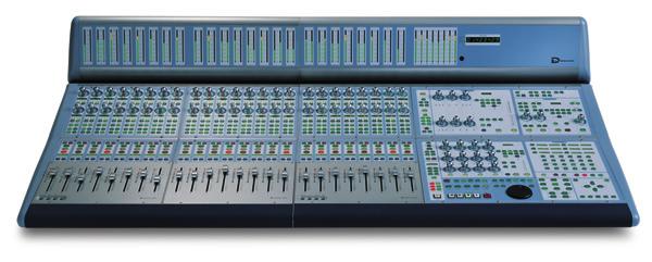 Supplied as standard with eight channel faders, D-Command can be expanded to 24 faders by adding a 16-channel Fader Module. Figure A5.24 Expanded D-Command.