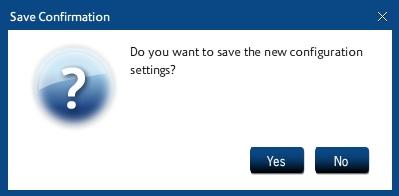 When the settings are correct, click Apply. 18. Click Yes to save the new settings.