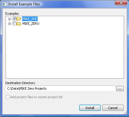If you accidentally corrupt the files, then you can simply re-install the examples. Click on the Install Examples.