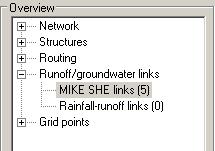 Develop a Fully Integrated MIKE SHE Model 3.17.8 MIKE SHE MIKE 11 coupling In this dialogue, you specify which MIKE 11 branches will be coupled to MIKE SHE.